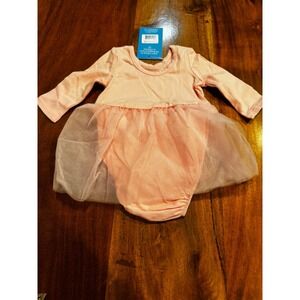 Ruffle Butts Baby Girls Dress Pink One Piece Tulle Ballerina Ballet 3 6 Mos NEW